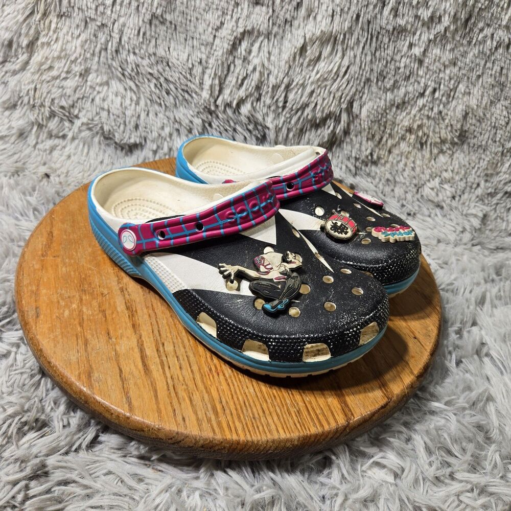 Marvel x Crocs Classic Clogs Spider-Gwen Crocs Mens Size 7/Womens 9 Retro Ghost